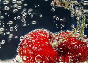 Cherry Cherries Underwater Bubbles Fruit Bokeh Image Gallery wallpaper thumb