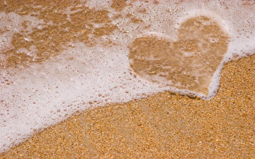 Heart in the sand wallpaper,photography HD wallpaper,1920x1200 HD wallpaper,wave HD wallpaper,heart HD wallpaper,sand HD wallpaper,1920x1200 wallpaper