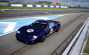 Ford GT40 Race Car Race Track HD wallpaper thumb