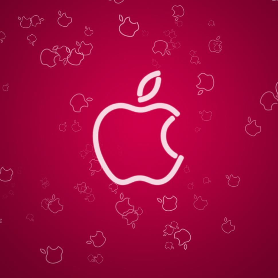 Apple, Brand, Logo, Technology, Electronic Products, Red Background wallpaper,apple wallpaper,brand wallpaper,logo wallpaper,technology wallpaper,electronic products wallpaper,red background wallpaper,1024x1024 wallpaper