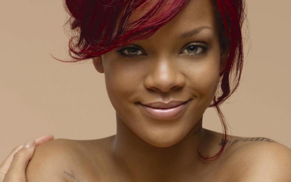 Rihanna, smile, shoulders, face, look wallpaper,rihanna wallpaper,smile wallpaper,shoulders wallpaper,face wallpaper,look wallpaper,1680x1050 wallpaper