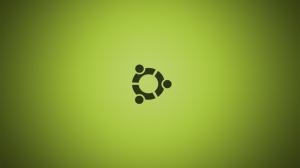 Green Ubuntu logo wallpaper thumb