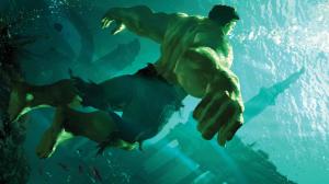 Hulk The Hulk Underwater Drawing HD wallpaper thumb
