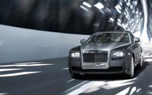 Rolls Royce Phantom Tunnel Motion Blur HD wallpaper thumb