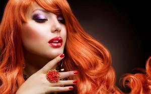 Very beautiful red hair girl wallpaper thumb