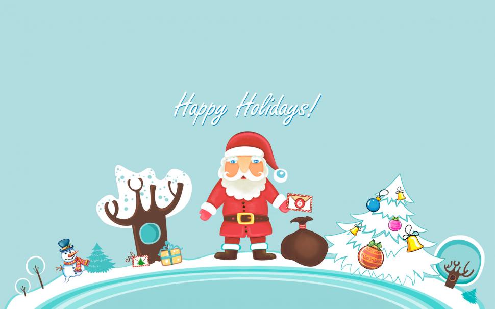 Santa Claus Happy Holidays HD wallpaper,christmas HD wallpaper,happy HD wallpaper,santa HD wallpaper,holidays HD wallpaper,claus HD wallpaper,1920x1200 wallpaper