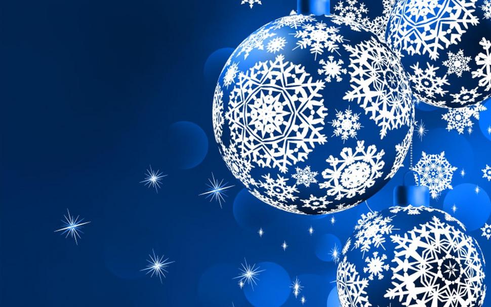 Blue Snowflake Balls wallpaper,decoratiosn HD wallpaper,snowflakes HD wallpaper,christmas HD wallpaper,blue HD wallpaper,white HD wallpaper,3d & abstract HD wallpaper,2560x1600 wallpaper