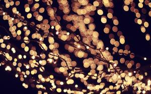 Lights, bokeh, evening, night, holidays wallpaper thumb
