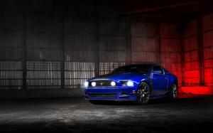 Cool Blue Ford Mustang wallpaper thumb