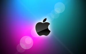 Apple blue and purple background wallpaper thumb