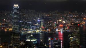 Hong Kong Panorama at Night wallpaper thumb