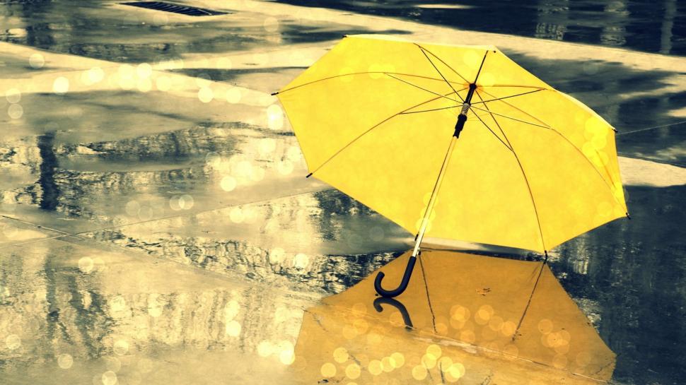 Yellow Umbrella  High Resolution Stock Images wallpaper,rain wallpaper,rain umbrella wallpaper,rains wallpaper,umbrellas wallpaper,1600x900 wallpaper