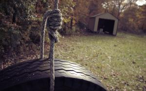 Tire Rope Swing Shed HD wallpaper thumb