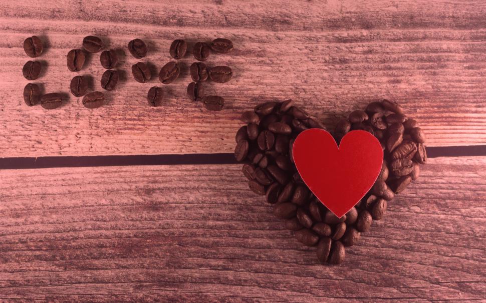 Love heart, coffee beans, romantic wallpaper,Love HD wallpaper,Heart HD wallpaper,Coffee HD wallpaper,Beans HD wallpaper,Romantic HD wallpaper,2880x1800 wallpaper