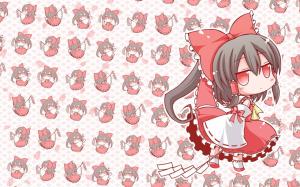 Touhou, Anime Girls, Hakurei Reimu, Patterns wallpaper thumb