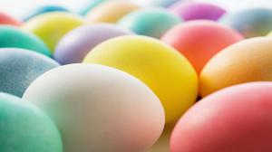 Minimalistic Colored Eggs HD wallpaper thumb
