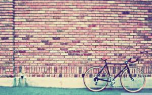 Bike leaning on the wall wallpaper wallpaper thumb