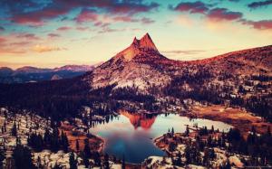 Mountain Landscape Lake Reflection HD wallpaper thumb