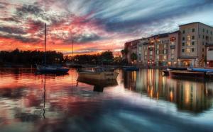 Portofino, Italy, Boat, Sea, Water, Reflection, Sunset, Building, City wallpaper thumb