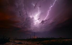 Lightning Clouds Night Storm HD wallpaper thumb