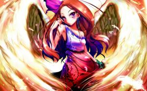Anime Girls, Wings, Colorful wallpaper thumb