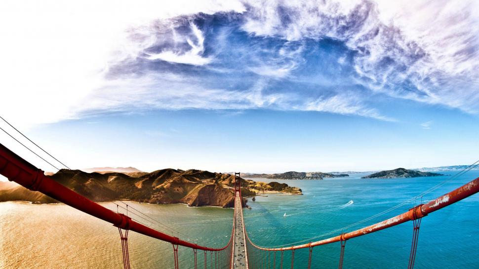 Golden Gate Bridge Bridge San Francisco Ocean Landscape HD wallpaper,nature HD wallpaper,landscape HD wallpaper,ocean HD wallpaper,bridge HD wallpaper,golden HD wallpaper,san HD wallpaper,gate HD wallpaper,francisco HD wallpaper,2560x1440 wallpaper