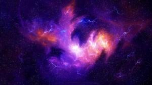Stars, universe, nebula, purple light wallpaper thumb