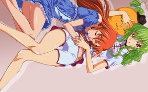 The two anime girl sleeping wallpaper thumb