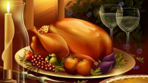 3d Thanksgiving Foods wallpaper thumb