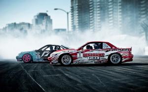 Smoke drift cars sport wallpaper thumb
