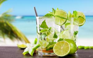 Tropical cocktail mojito, lemon, cool, summer drinks wallpaper thumb