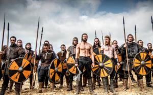 Vikings, TV Series, Rollo Lothbrok, People, Spears, Shields wallpaper thumb