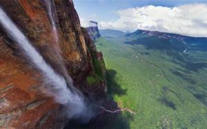 Waterfall Landscape Aerial Tropical Cliff HD wallpaper thumb