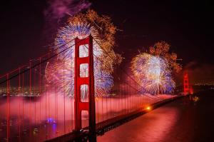 Fireworks San Francisco Golden Gate Photography wallpaper thumb