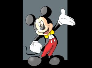 Mickey Mouse, Lovely Cartoon, Comic, Funny, Black Background wallpaper thumb