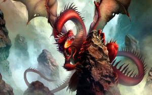 Dragon, Fantasy Art, Artwork, Red wallpaper thumb