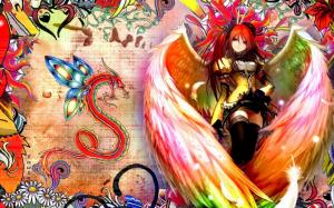 Anime, Anime Girl, Colorful, Wings wallpaper thumb