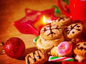 Cookies, sweets, lights, Christmas, New Year wallpaper thumb