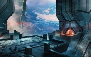 Halo 2 Anniversary Concept Lockout Ice and Fire wallpaper thumb