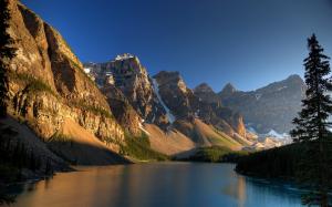 Canadian landscape, riparian mountain wallpaper thumb