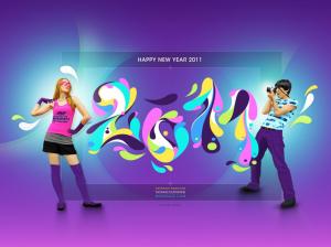 Happy New Year 2011 HD wallpaper thumb