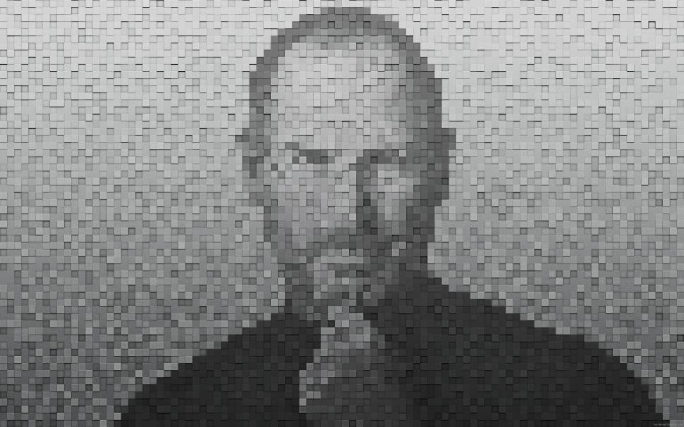 Steve Jobs in cubic pixels wallpaper,apple HD wallpaper,celebrity HD wallpaper,steve HD wallpaper,jobs HD wallpaper,pixel HD wallpaper,cubic HD wallpaper,2880x1800 wallpaper