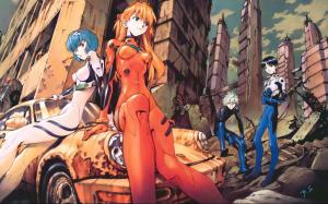 Neon Genesis Evangelion Anime Asuka Soryu Langley Rei Ayanami Plugsuit Shinji Ikari Kaworu Nagisa HD wallpaper thumb