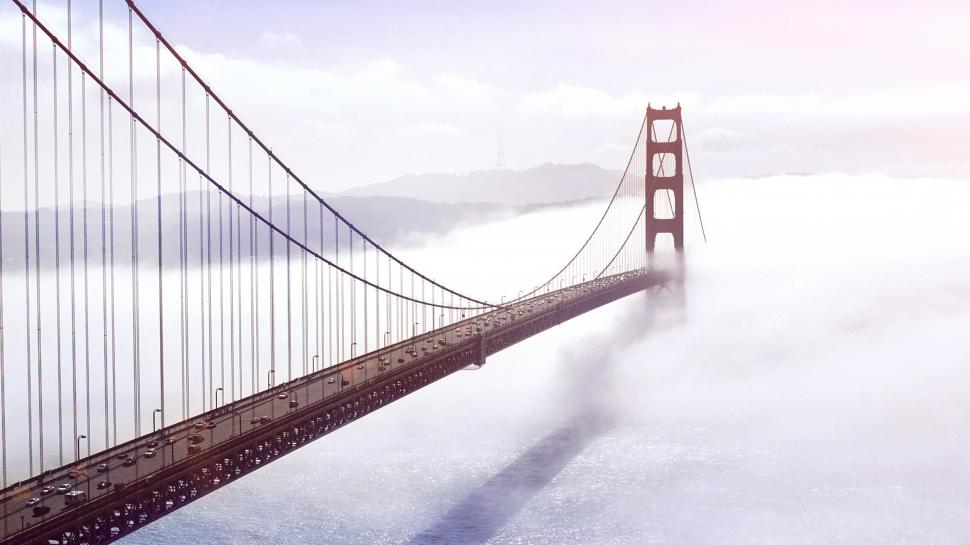 Golden Gate Bridge in Fog wallpaper,San Francisco HD wallpaper,3840x2160 wallpaper