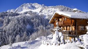 Wondrous Chalet In The French Alps In Winter wallpaper thumb