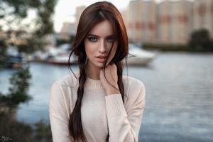 Women, Model, Portrait, Face, Georgiy Chernyadyev, Brunette, Beauty wallpaper thumb