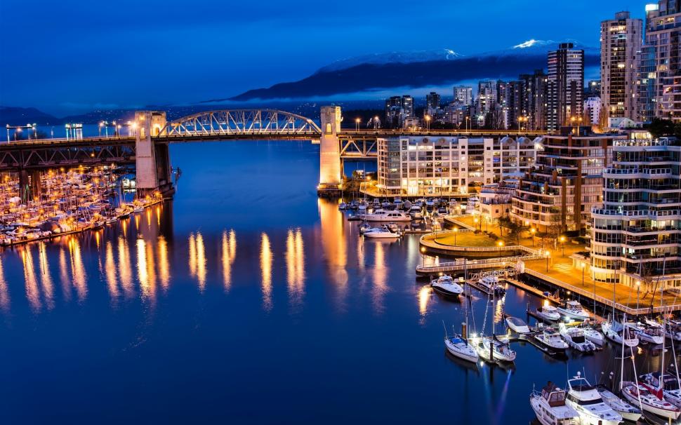 Vancouver Canada Night View wallpaper,vancouver HD wallpaper,canada HD wallpaper,night view HD wallpaper,lights HD wallpaper,2880x1800 wallpaper