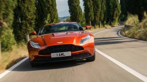 Aston Martin DB11 orange supercar front view wallpaper thumb