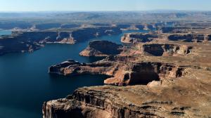 Canyon Desert Landscape Water Aerial HD wallpaper thumb