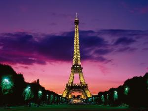 Eiffel Tower at Night Paris France wallpaper thumb